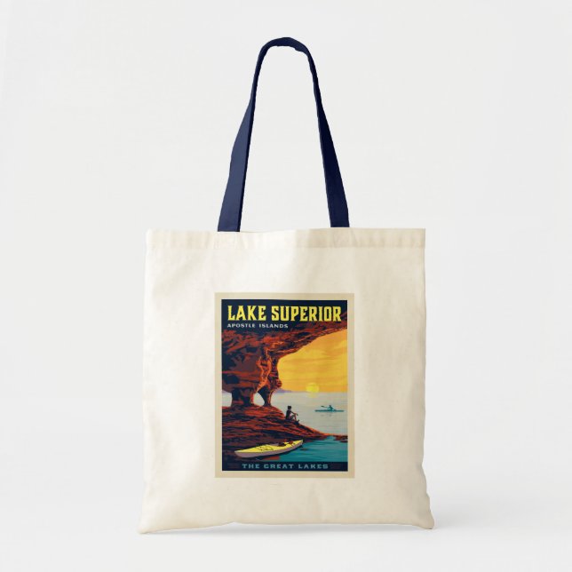 Tote Bag Grands Lacs | Lac Supérieur (Devant)
