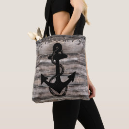 Tote Bag grange nautique rustique avec ANCRE |