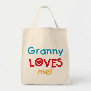 Tote Bag Granny Loves Me Tshirts et cadeaux