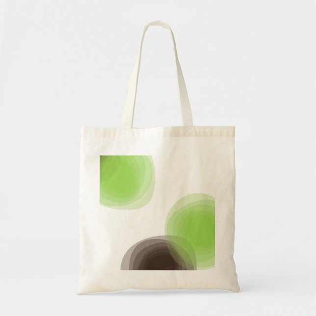 Tote Bag Graphique abstrait vert, moderne, simple, fleuri (Devant)