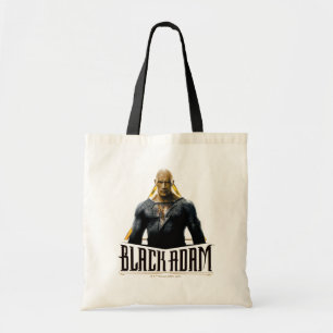 Tote Bag Graphique Caractère et nom Adam noir