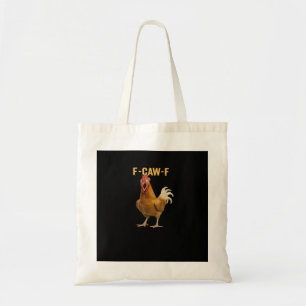 Tote Bag Graphique Créatif Essentiel de Poulet F-Caw-F