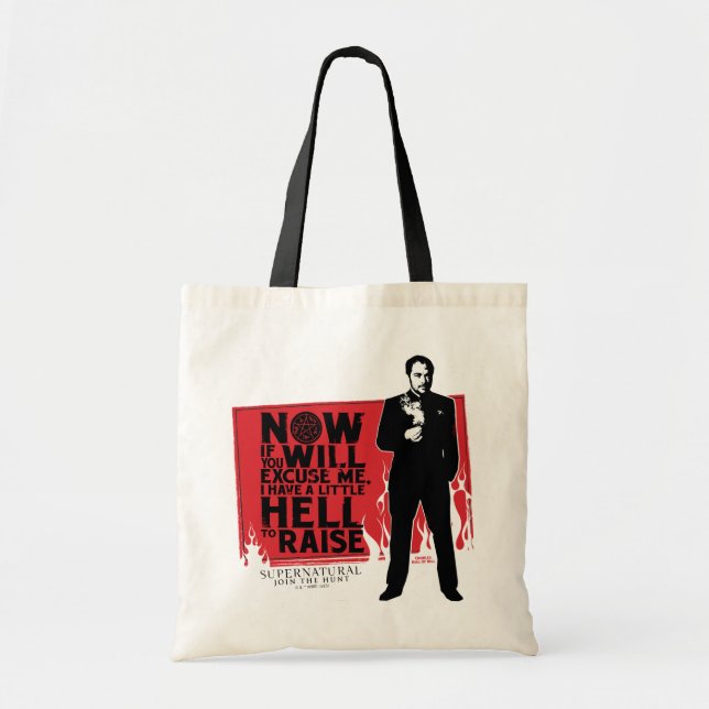 Tote Bag Graphique de citation de Crowley surnaturelle (Devant)