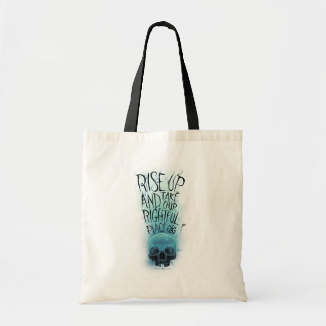 Tote Bag Graphique de crâne et fumée "Levez-vous" (Devant)