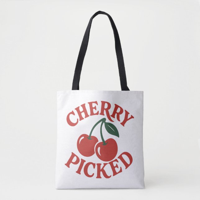 Tote Bag Graphique de fruits rétro tendance sélectionnés à  (Devant)