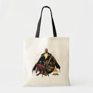 Tote Bag Graphique de groupe triangulaire Adam noir