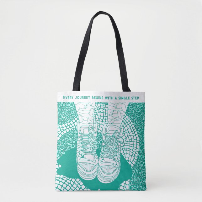 Tote Bag Graphique de ligne moderne et brillante personnali (Devant)
