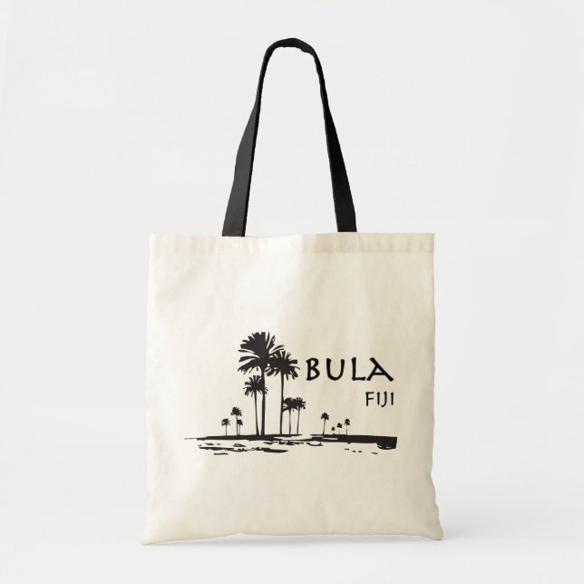 Tote Bag Graphique de palmier de Bula Fiji (Devant)