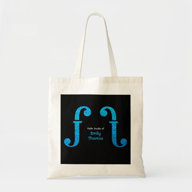 Tote Bag Graphique de trou de son d'instruments à cordes pe (Devant)