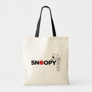 Tote Bag Graphique de typographie japonaise Snoopy