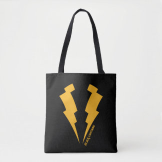 Tote Bag Graphique des boulons de foudre noirs