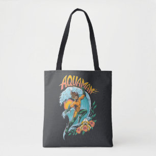 Tote Bag Graphique du Surf de levage Aquaman et Trident