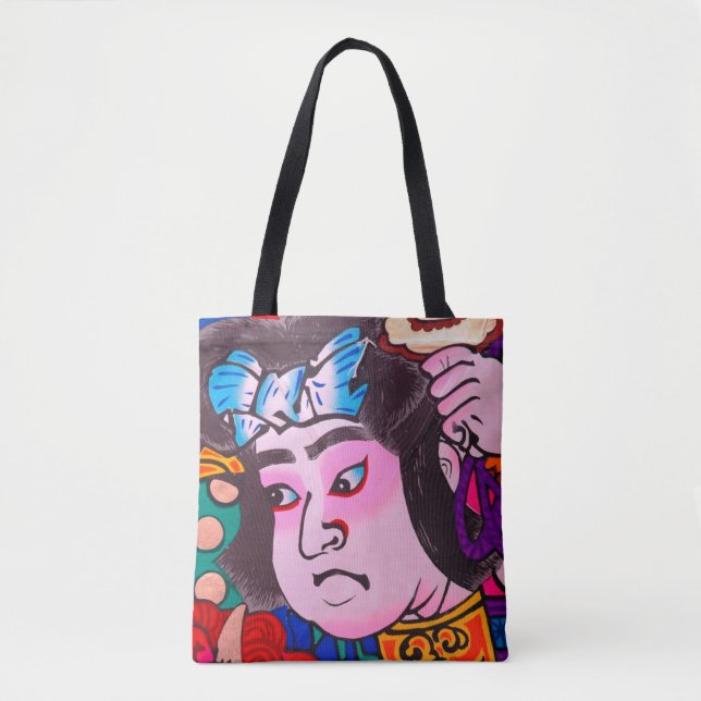 Tote Bag Graphique sur Kiteart traditionnel japonais, cerf- (Devant)