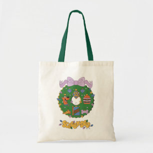 Tote Bag Graphisme de couronne de snacks de Noël de Scooby-