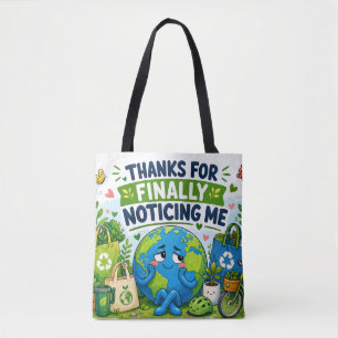 Tote Bag Graphisme écologique amusant pour la Journée de la