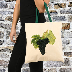 Tote Bag Grappe de raisin rouge biologique de vin vintage,