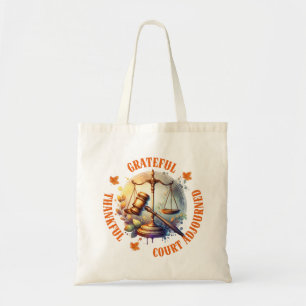 Tote Bag Grateful Thankful Court Ajourné - Citation d'avoca