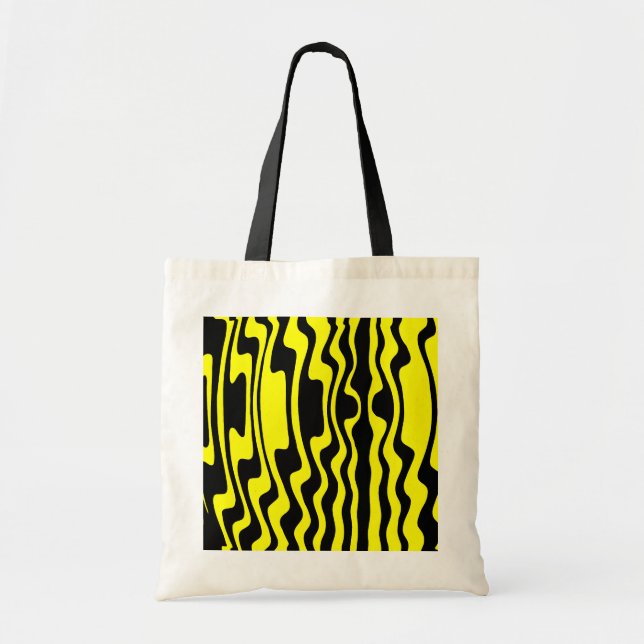 Tote Bag Gravure - Noir et Jaune (Devant)