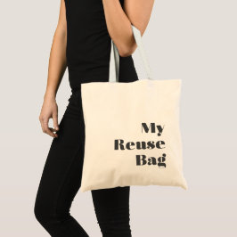 Tote Bag Gray and Black Single Object 