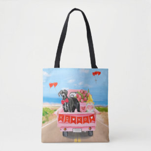 Tote Bag Great Dane Chien Valentine's Day Truck