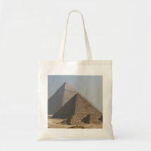 Great Pyramids of Giza under clear blue, Egypt