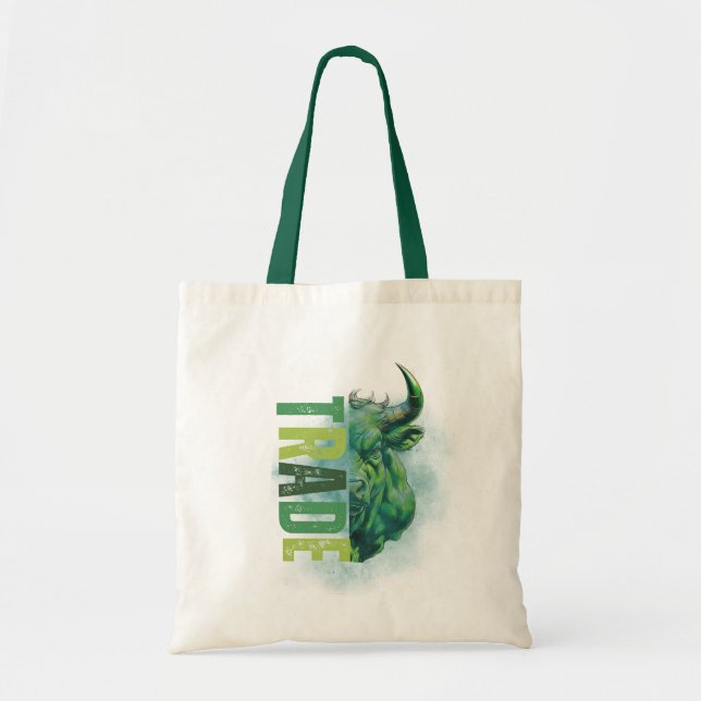 Tote Bag Green bull | Trade Design (Devant)