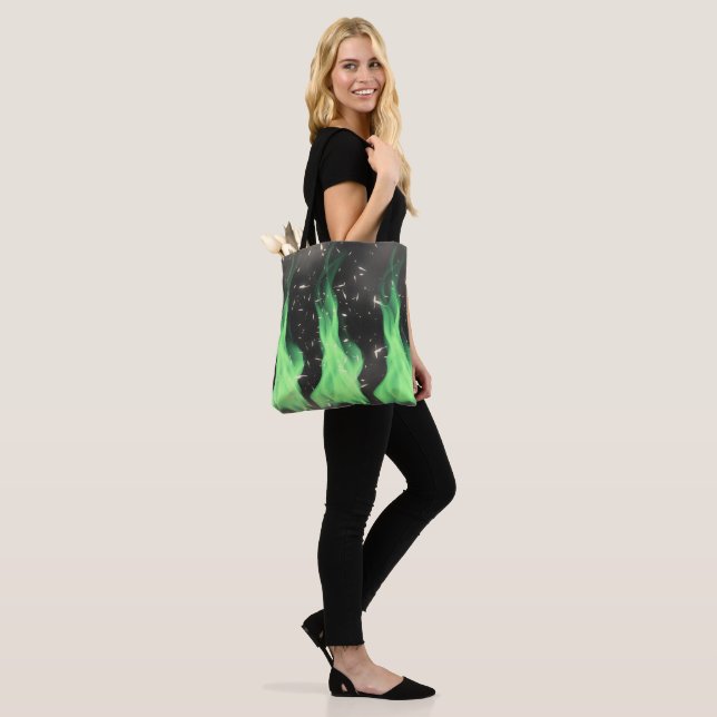 Tote Bag Green flame (homonymie) (Sur le modèle)