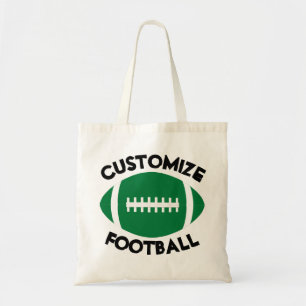 Tote Bag Green Football Customisé Nom de l'équipe ou Sport 