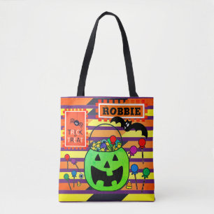 Tote Bag Green Jack o' Lantern - Trick ou traitement person