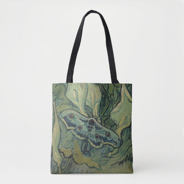 Tote Bag Green Peacock (Empereur) Moth de Vincent van Gogh (Devant)
