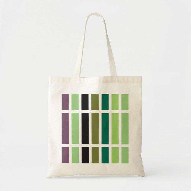 Tote Bag Green purple Black Hues (Devant)
