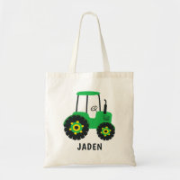 Green Tractor Kids Farm Barnyard Personnalisé