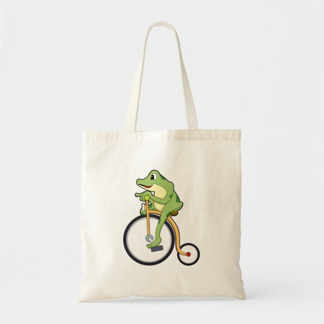 Tote Bag Grenouille au cirque avec vélo.PNG (Devant)