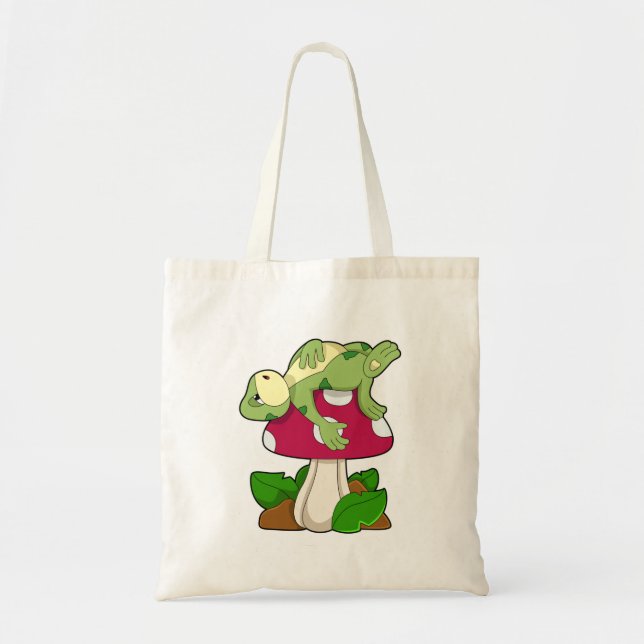 Tote Bag Grenouille au coucher du champignon (Devant)