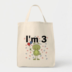 Tote Bag Grenouille avec ballons 3e anniversaire