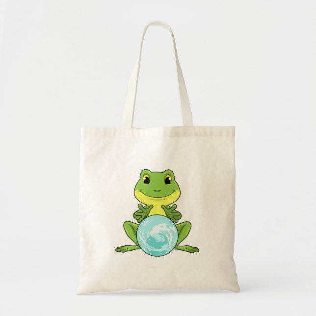 Tote Bag Grenouille avec boule de cristal (Devant)