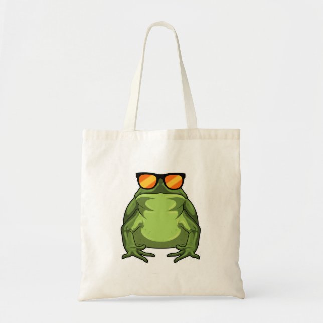 Tote Bag Grenouille avec lunettes de soleil (Devant)