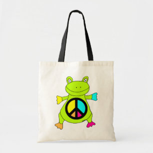 Tote Bag Grenouille de signe de paix