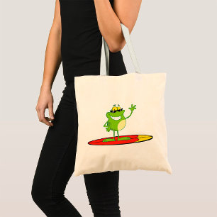 Tote Bag Grenouille de surf portant des lunettes de soleil