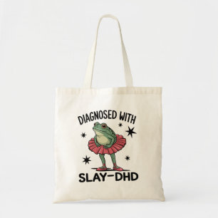 Tote Bag Grenouille drôle TDAH Neurodivergent Meme Y2K Frog