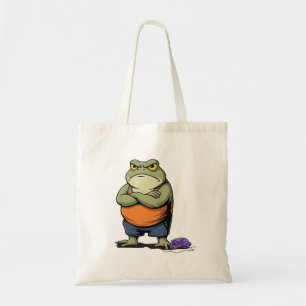 Tote Bag Grenouille grincheuse dessin animé drôle