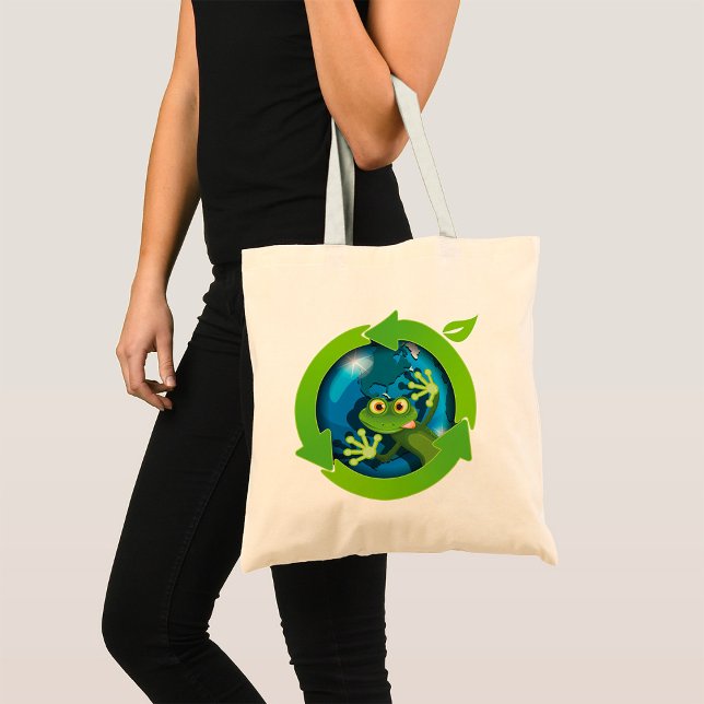 Tote Bag Grenouille verte Terre (Créateur téléchargé)