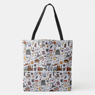 Tote Bag Gribouillis de sorcière en couleur