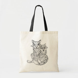 Tote Bag Griffonnage de Fox de Boho