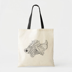 Tote Bag Griffonnage de poissons