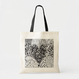 Tote Bag Griffonnage inspiré de coeur