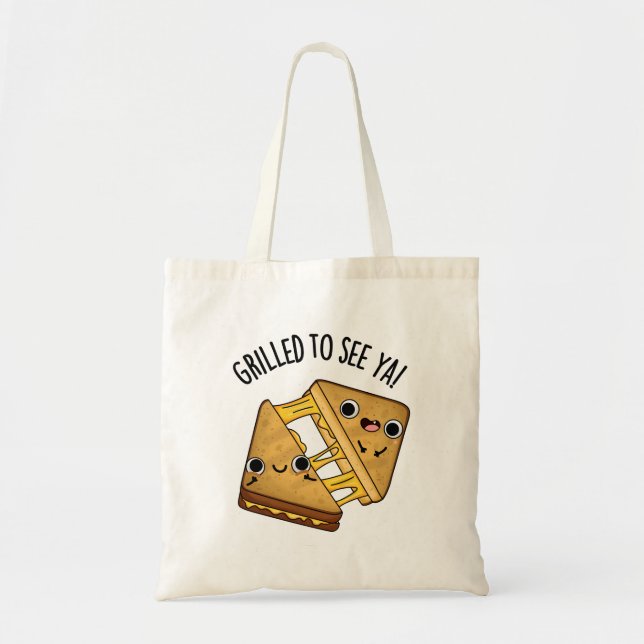 Tote Bag Grillé Pour Voir Ya Funny Puns De Nourriture (Devant)