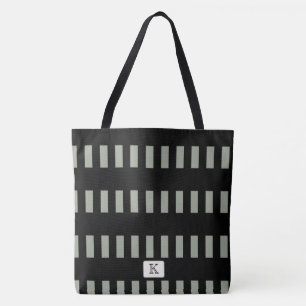 Tote Bag Grilles noires sur n'importe quel monogramme perso