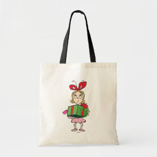 Tote Bag Grinch Cindy-Lou Who - Tenant un Cadeau