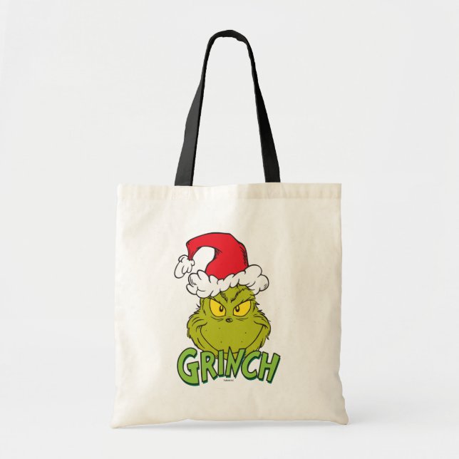 Tote Bag Grinch classique | Naughty ou Nice (Devant)